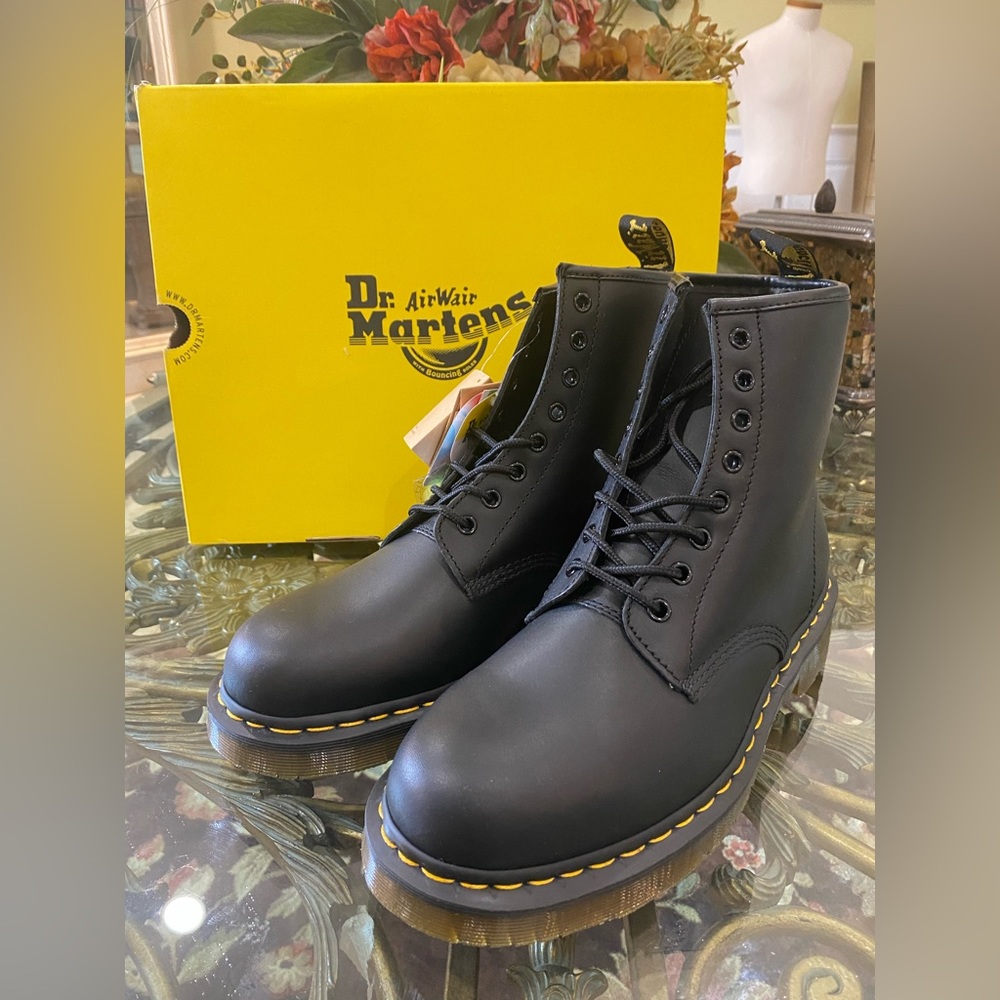 DR. Air Wair Martens 1460 SR Black Industrial Full Grain (US [12 M/W]/UK 11)